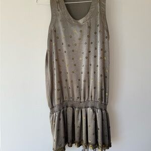 Forever Twenty One Metallic Tank mini Dress - Size M